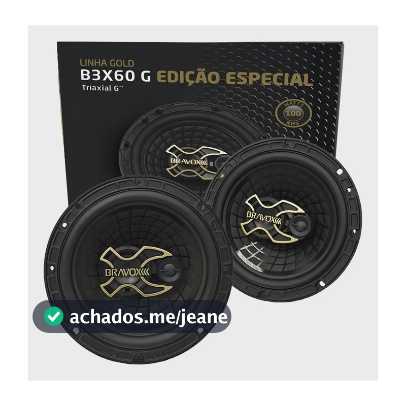 Tipo de alto-falante triaxial Bravox B3X60 Cor Preto x 2 unidades