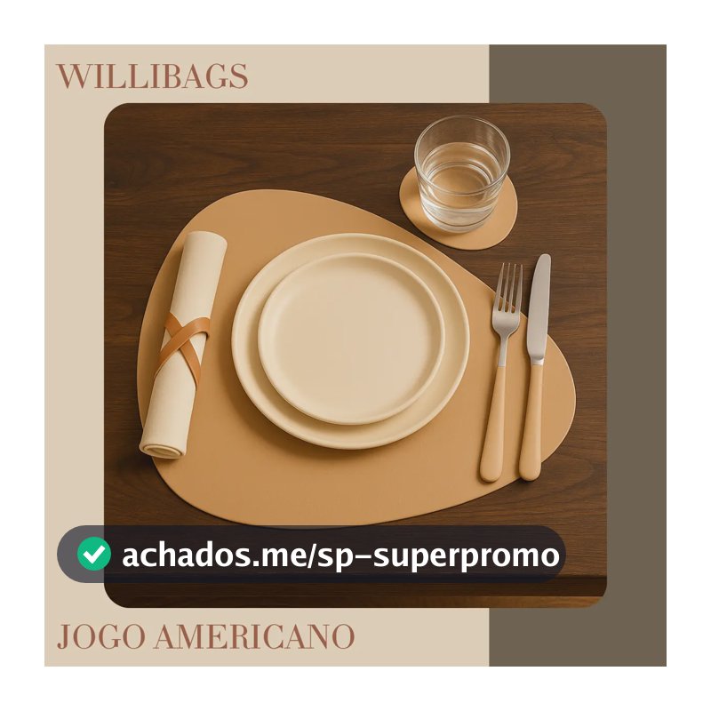 Jogo Americano 6 Lugares Elegante Restaurante Mesa Jantar Cor Nude E Caramelo Lisa