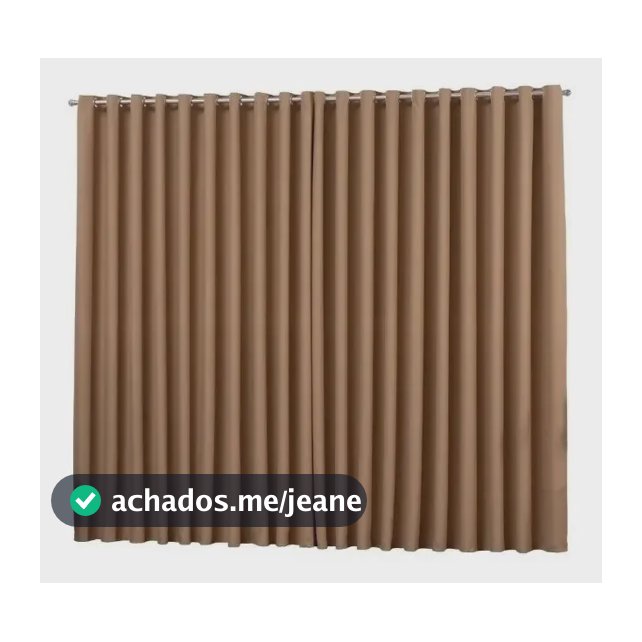 Cortina Blackout Tecido 3,00x2,00 Para Varão Cor Avelã