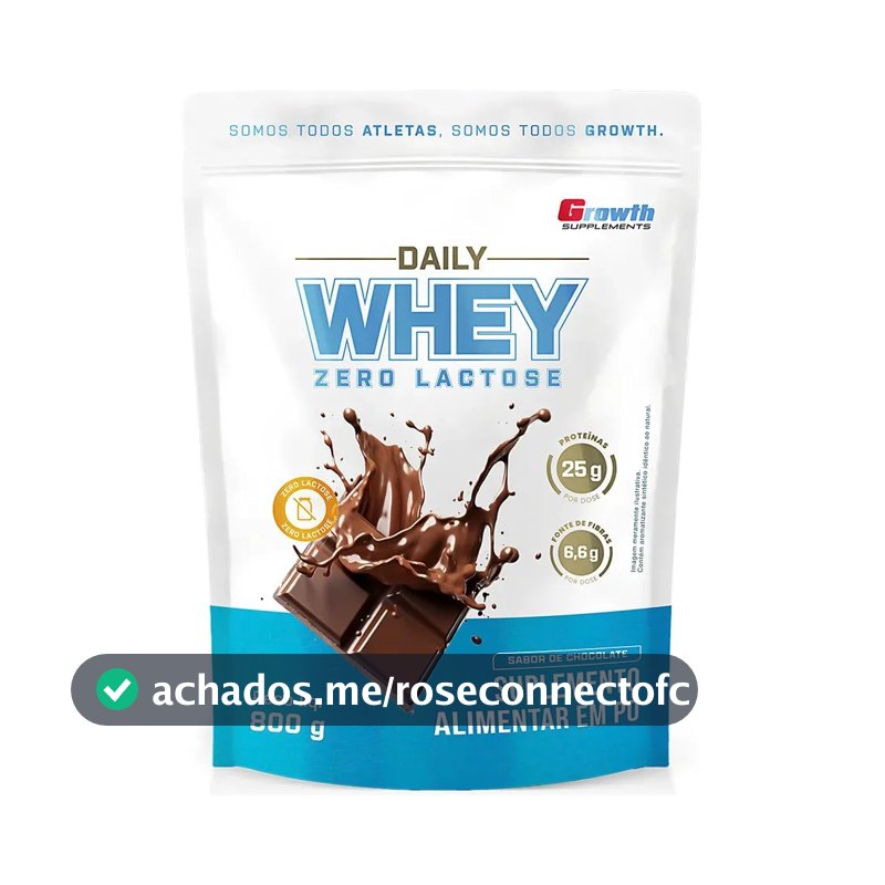 Daily Whey Protein Zero Lactose 800g Growth Supplements Chocolate