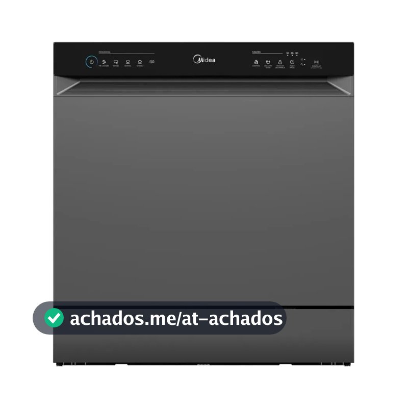 Lava Louças 8 Serviços Cinza Touch Plus Midea Cinza