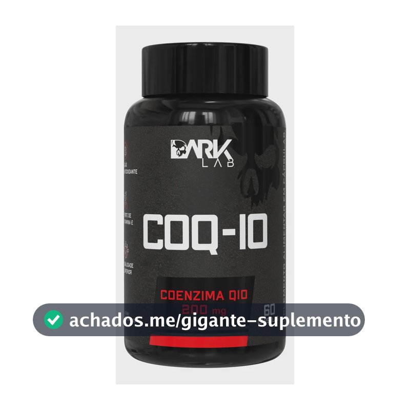 Coenzima Q10 200mg Por Porção 60 Cápsulas Dark Lab Sem Sabor