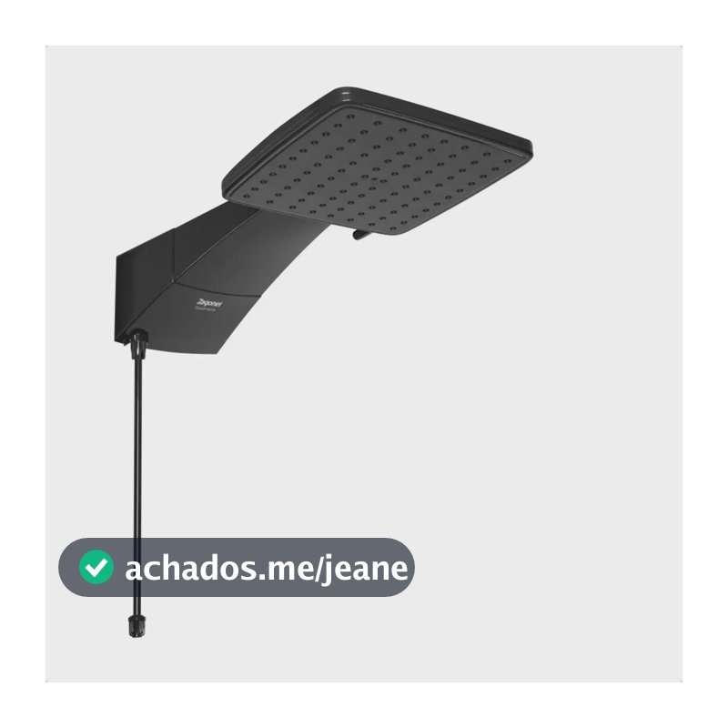 Chuveiro Elétrico Black Zagonel Ducha Quadratta Eletrônica Preto 110v 127v