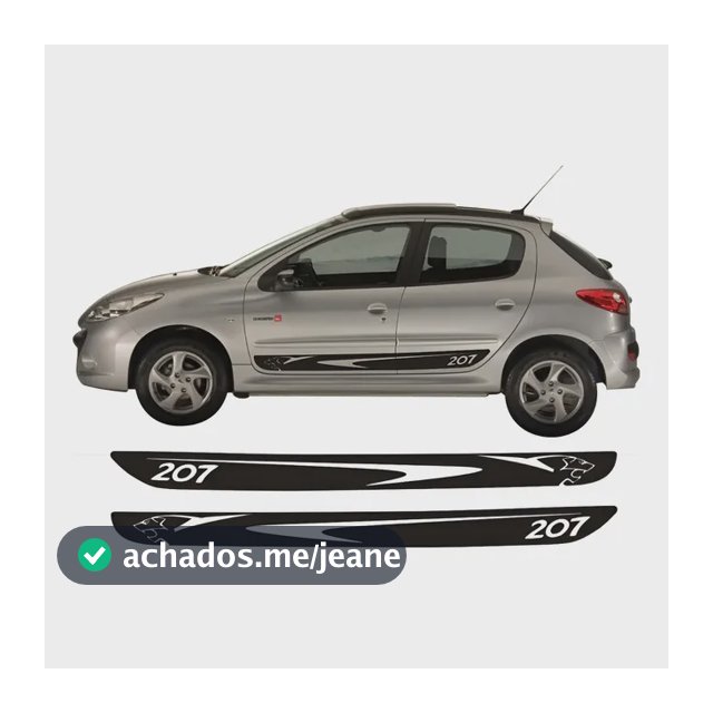 Adesivos Peugeot 207 4 Portas Faixas Laterais Tuning Srt