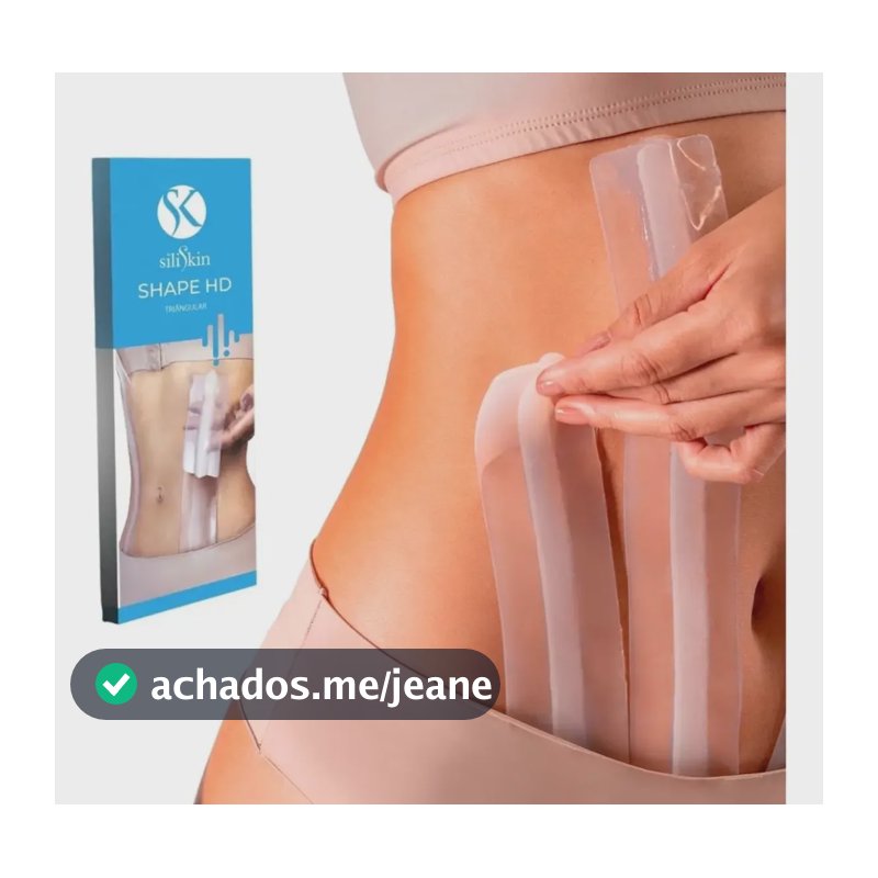 Lamina Silicone Triangular Adesiva Pós Cirurgia Lipo Hd Lad Transparente Tamanho Unico
