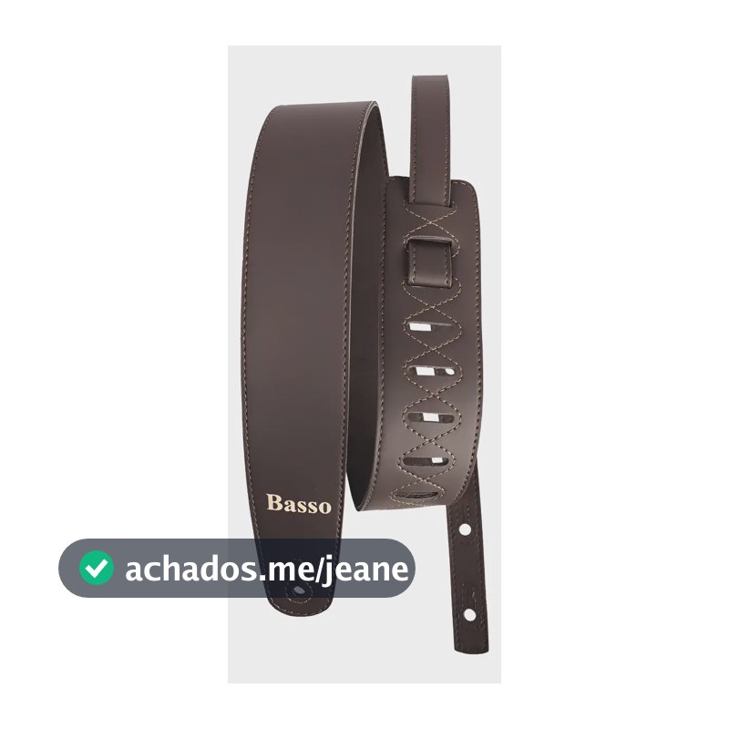 Correia Alça Basso Vintage Sintético Violão Guitarra Marrom Marrom Vintage Export