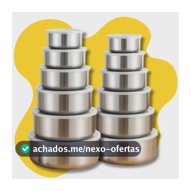 10 Jogo Conjunto Potes Com Tampa Hermetico Em Aço Inox Cinza