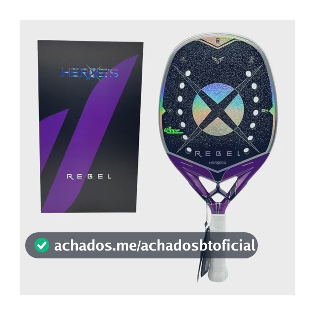 Raquete Beach Tennis Heroes Rebel 2026 3k Tratamento Glipper Rebel 2026 Com Glipper