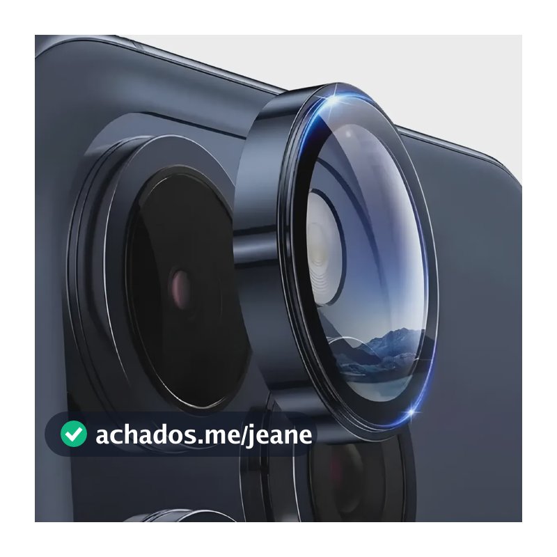 Kit 3 Películas Câmera iPhone 15 Pro 15 Pro Max Azul Escuro Azul-escuro