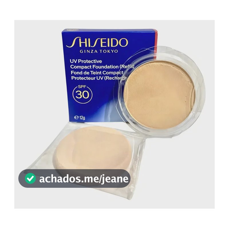 Refil Shiseido Sp30 Medium Ivory Pó Compacto Uv Protective 12g