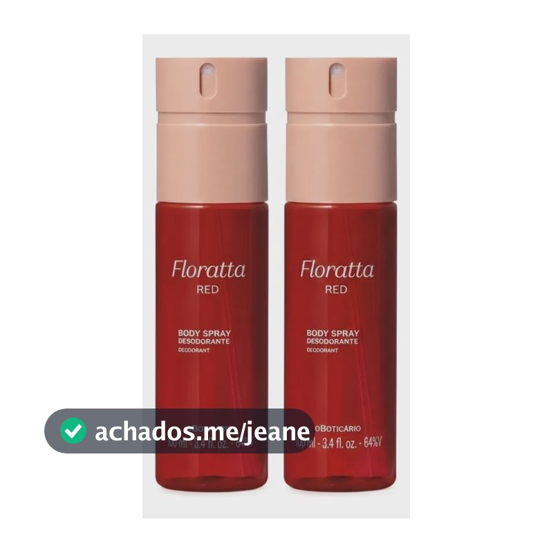 Combo Body Spray Desodorante Floratta Red 100ml (2 Itens)