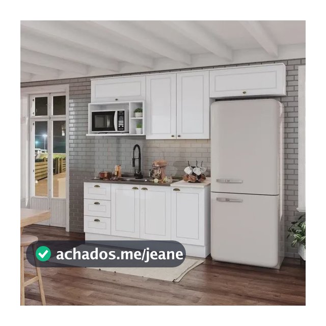 Cozinha Compacta 4 Portas 3 Gavetas Emily Branco Hp/calcare