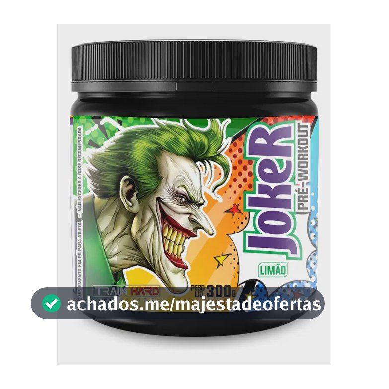 Pré-Treino Joker Train Hard Nutrition Sabor Limão 300g para Energia e Foco