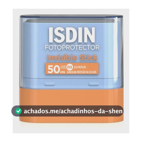 ISDIN Protetor Solar Facial em bastão Invisible Stick FPS 50 - 10g