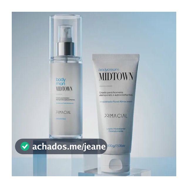 Kit Body Splash Midtown + Hidratante Desodorante Masculino