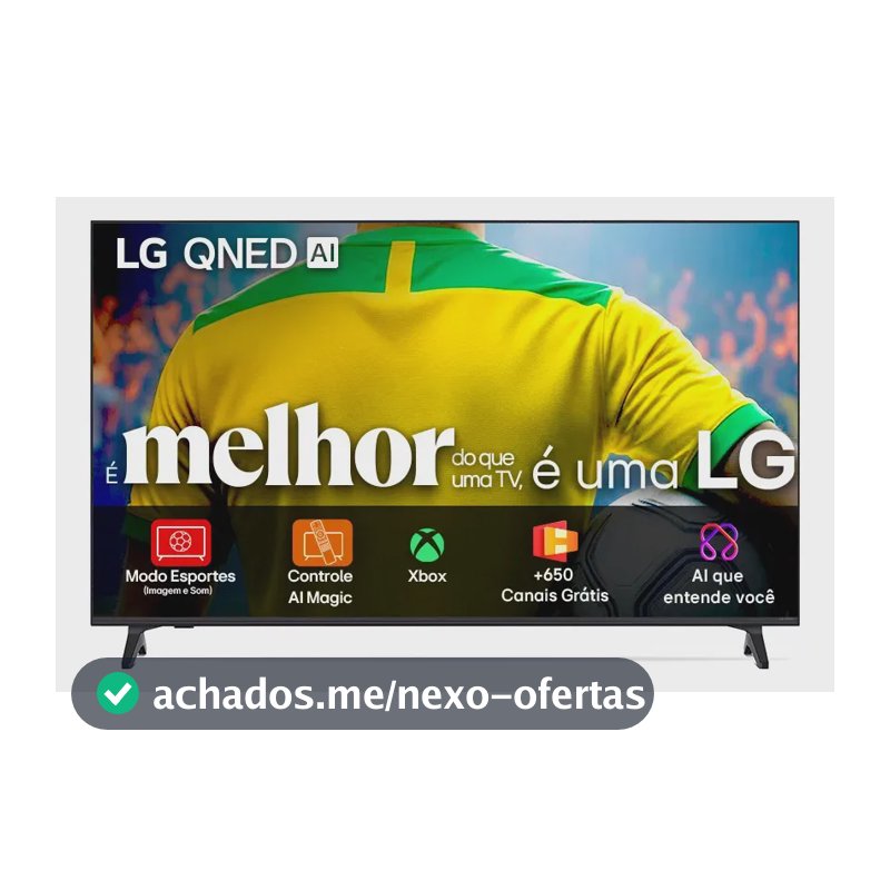 Smart TV 4K 50" LG QNED73 Portal de Games Processador AI α7 Ger8 4K Super Upscaling Google Cast Integrado Controle AI Magic WebOS 25 Modo Esportes Alerta de Esportes