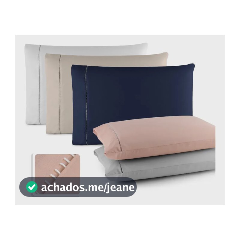 Kit 6 Fronhas Envelope Avulsas 100% Algodão 50x70 Estampada LISAS PONTO PALITO