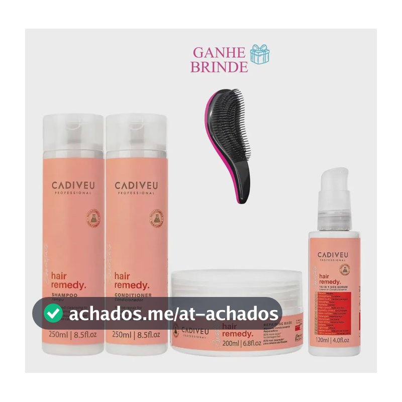 Cadiveu Kit Hair Remedy Reparação + Sos Serum 150ml
