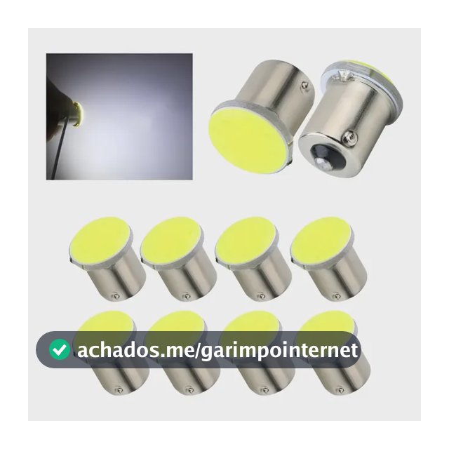 Kit 10 Lampada Cob Led Ba15s 1 Polo Cores Atacado
