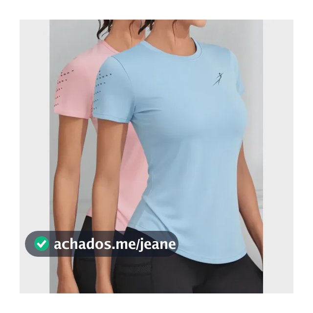 Kit 2 Camisetas Dry Fit Feminina Fitness Academia Treino