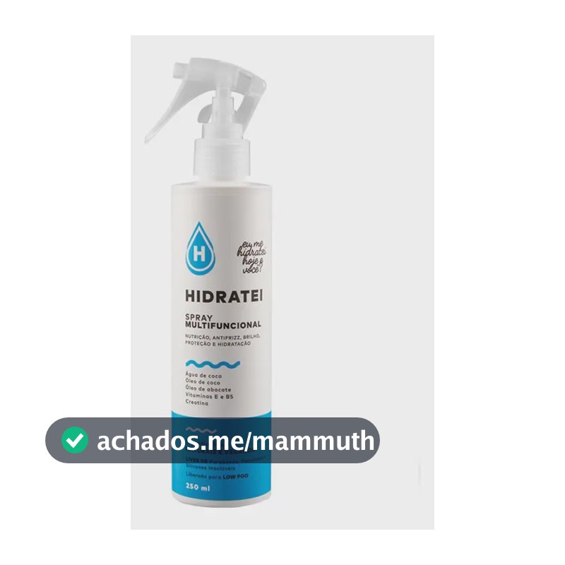 Spray Hidratei Spray Multifuncional Leave-in Hidratação de 250mL