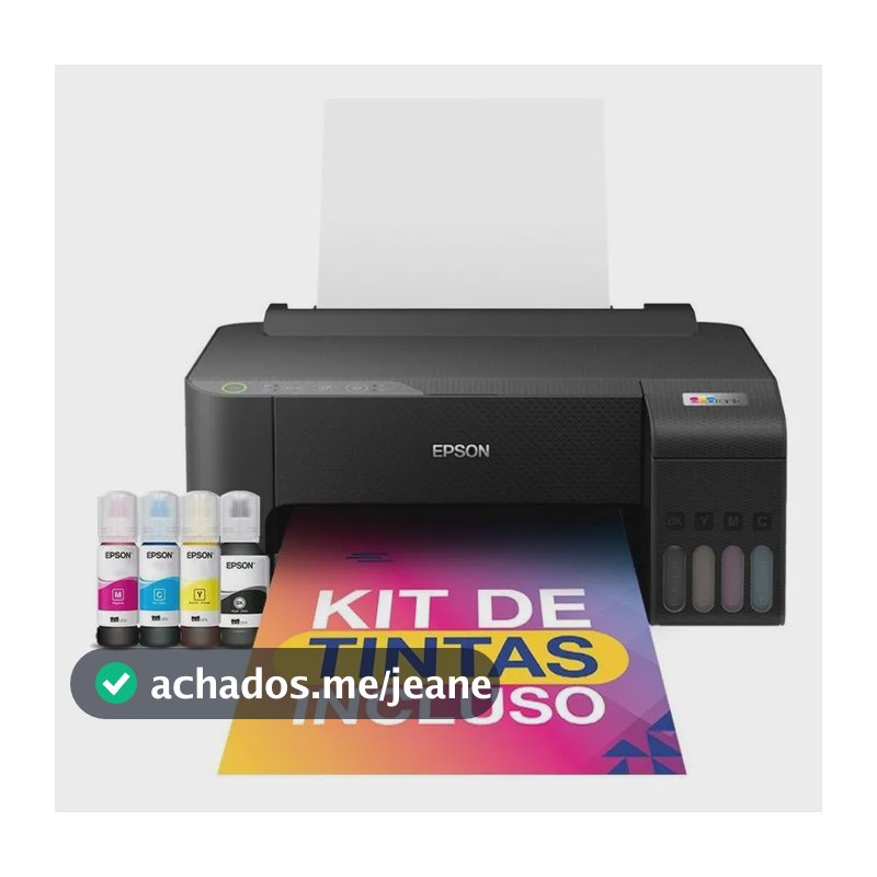 Impressora Epson Ecotank L1250 Tanque De Tinta Wi-fi Usb Preto Bivolt