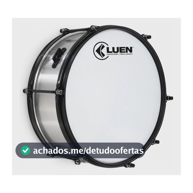 Tarol Luen 14 Pol Alumisteel Batuka 60021 Aro Preto 6cm 6 Afinadores