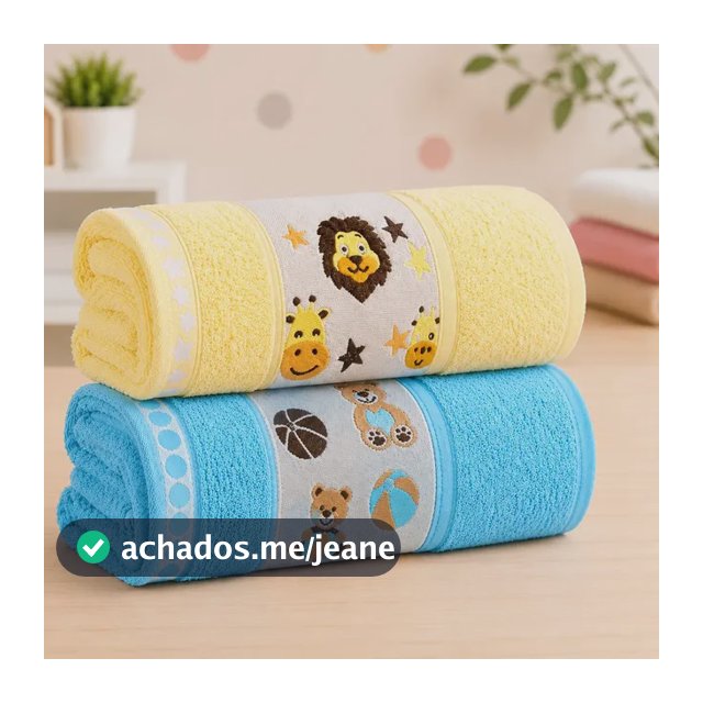 Kit2 Toalha De Banho Infantil Com Desenhos Kids 100% Algodão
