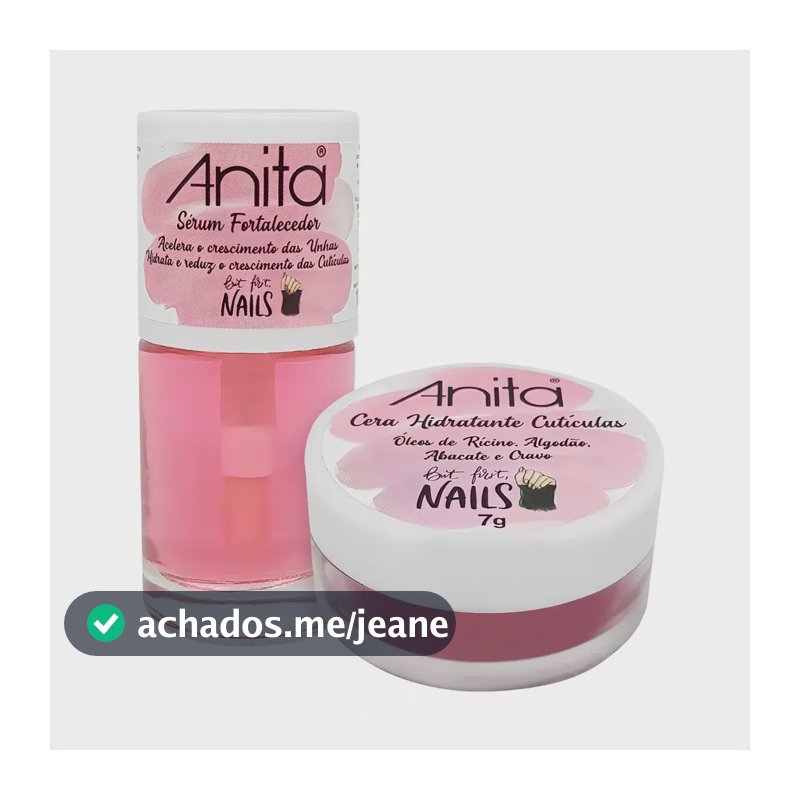 Kit Fortalecedor De Unhas Anita Serum E Cera Hidratante Cor Kit Fortalcedores