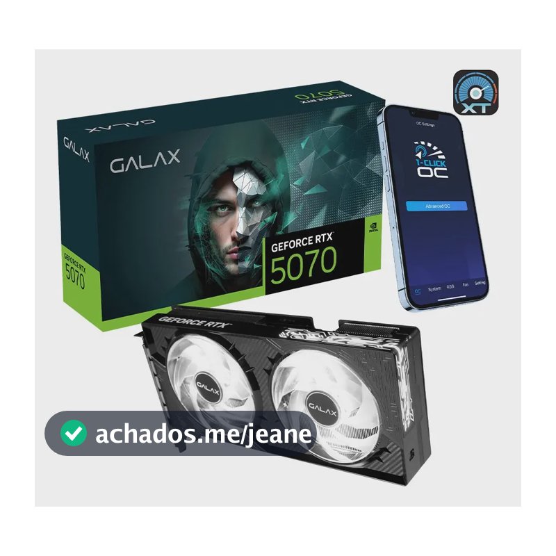 Placa de Vídeo Galax RTX 5070 12GB GDDR7 6144 Núcleos 2K