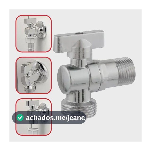 Registro De Esfera Para Máquina De Lavar Mod Ry 050 Acabamento Cromado Cor Prateado