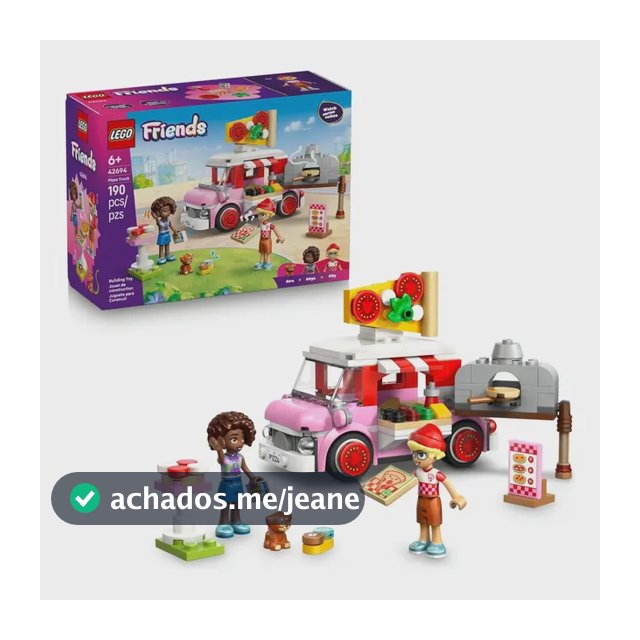 LEGO Friends Caminhão de Pizza 42694; Conjunto de construção; Brinquedo para criar histórias; Ideia de presente para o Dia das crianças; 6+