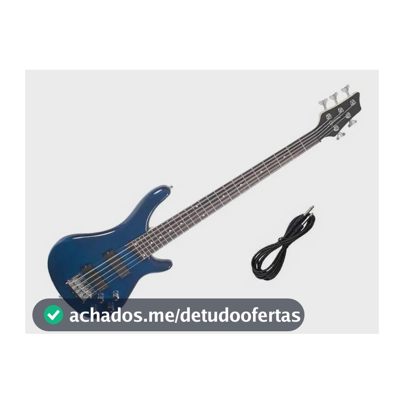 Baixo Elétrico Giannini GB205A 5 Cordas Ativo Azul