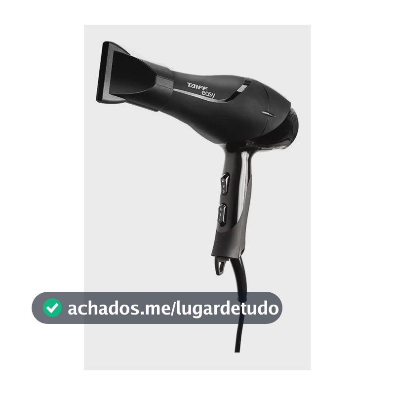 Secador De Cabelos Motor Ac Profissional Easy 1700w Taiff Preto