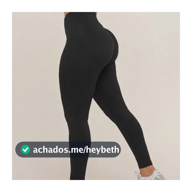 Calça Legging Feminina Cintura Alta Leg Grossa Fitness Preto Gg