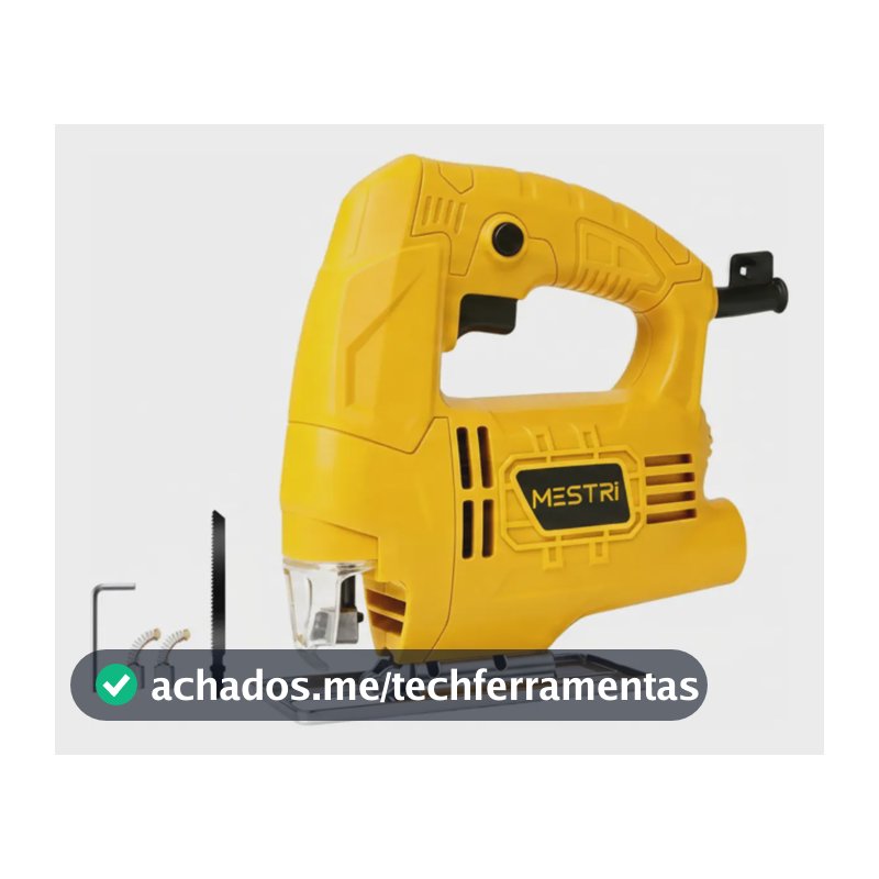 Serra Tico Tico 600w 3000rpm Para Madeira Metal Com Base Ajustável Botão De Trava Com Lâmina Profissional M-209 Mestri