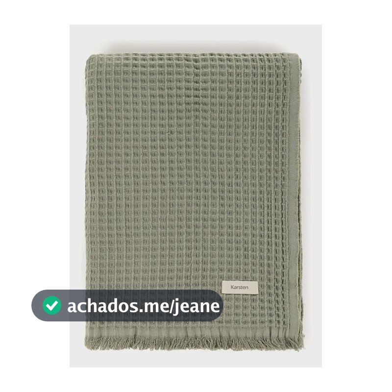 Manta Decorativa Denver 100% Algodão Pistache Karsten