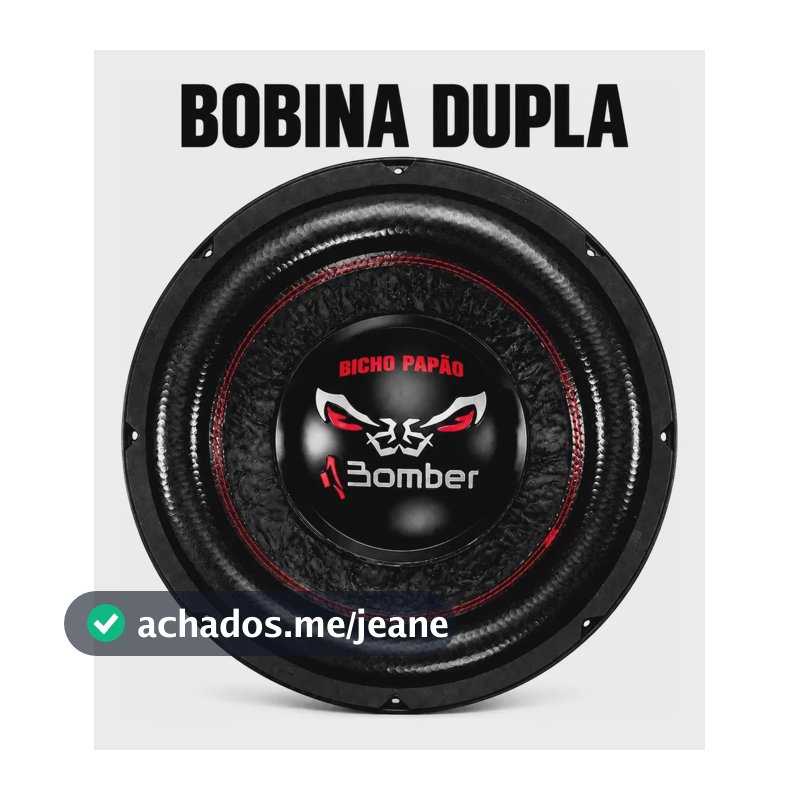 Subwoofer Bicho Papão 12 Pol Bomber 600w 4+4 Ohms Bob Dupla