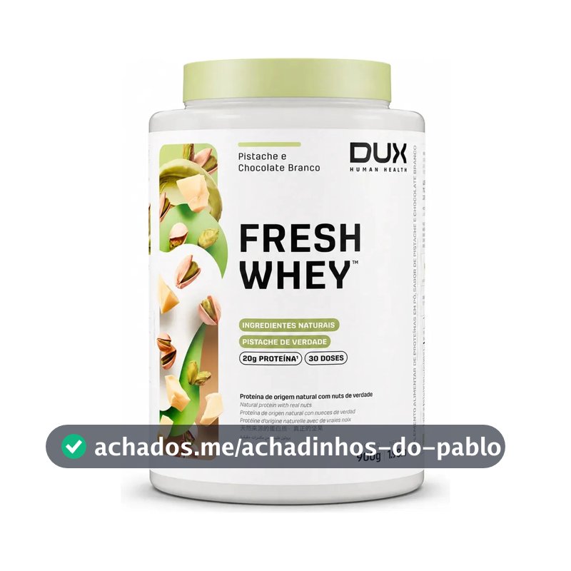 Proteína Dux Nutrition FreshWhey em pó sabor Pistache e Chocolate Branco x 900g