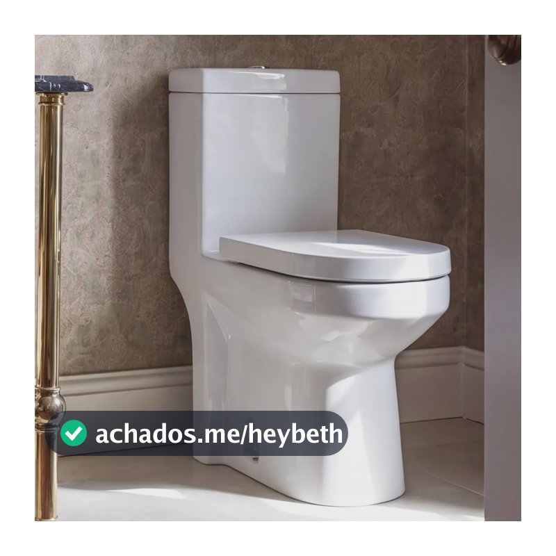 Vaso Sanitário Monobloco Privada Com Caixa Acoplada Grande Branco Brilhante