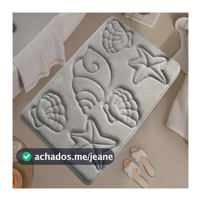 Tapete De Banheiro Antiderrapante Absorvente 80x50 Cm Cinza Liso