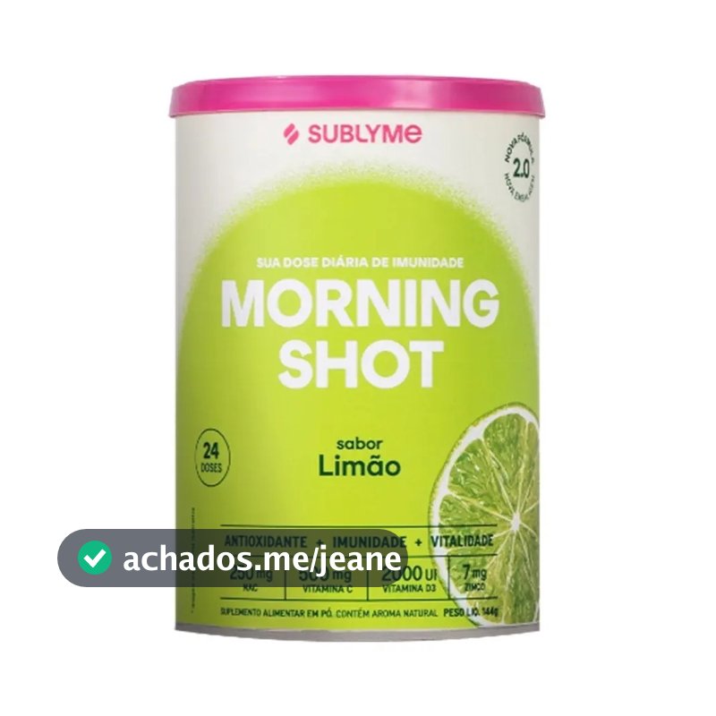Suplemento Vitamínico Morning Shot - Sabor Limão - Classic Size (144g) - Sublyme