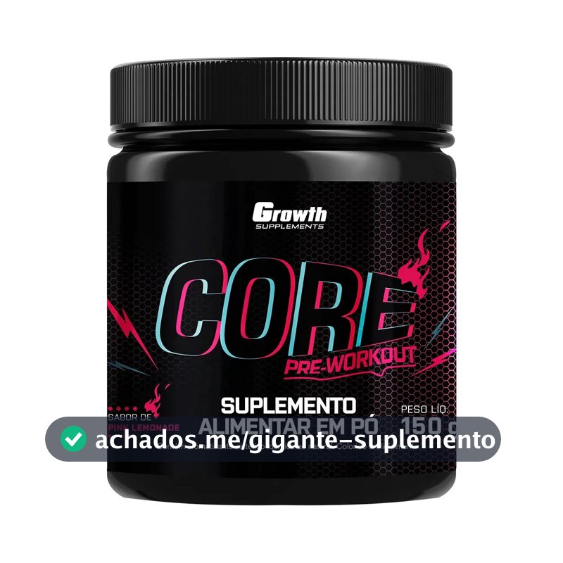 Pré Treino Core 150g Growth Supplements Pink Lemonade