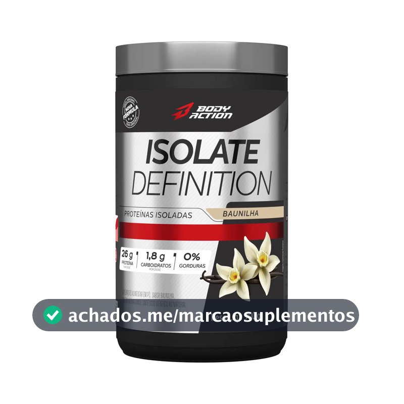 Proteína Bodyaction Tradicional Isolate Definition em pó sabor Baunilha x 900g