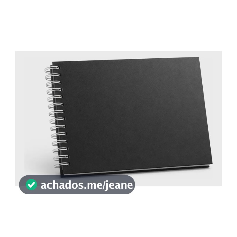 Álbum De Fotos Scrapbook 15x21 Com 25 Páginas Pretas Preto Liso