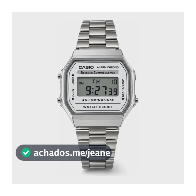 Relogio Casio Vintage A168 Digital Todo Prata Unissex
