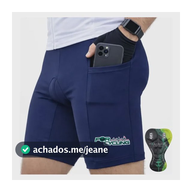 Bermuda Ciclismo Maculina Uv Forro Gel Short Bike New Top