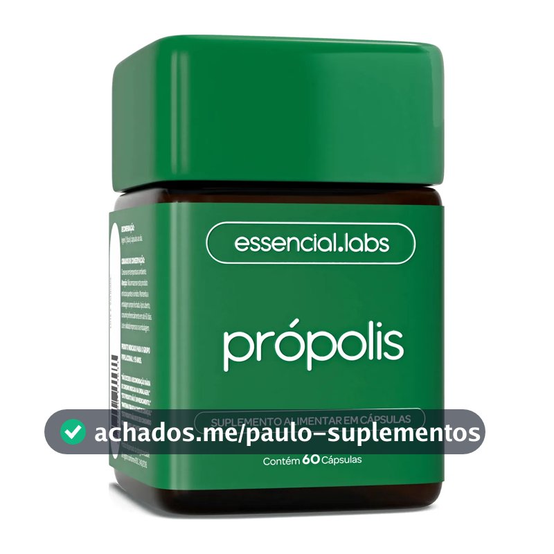 PRÓPOLIS VERDE com 1000mg por dose - Extrato com Máxima Absorção e Concentração - 60 Cápsulas