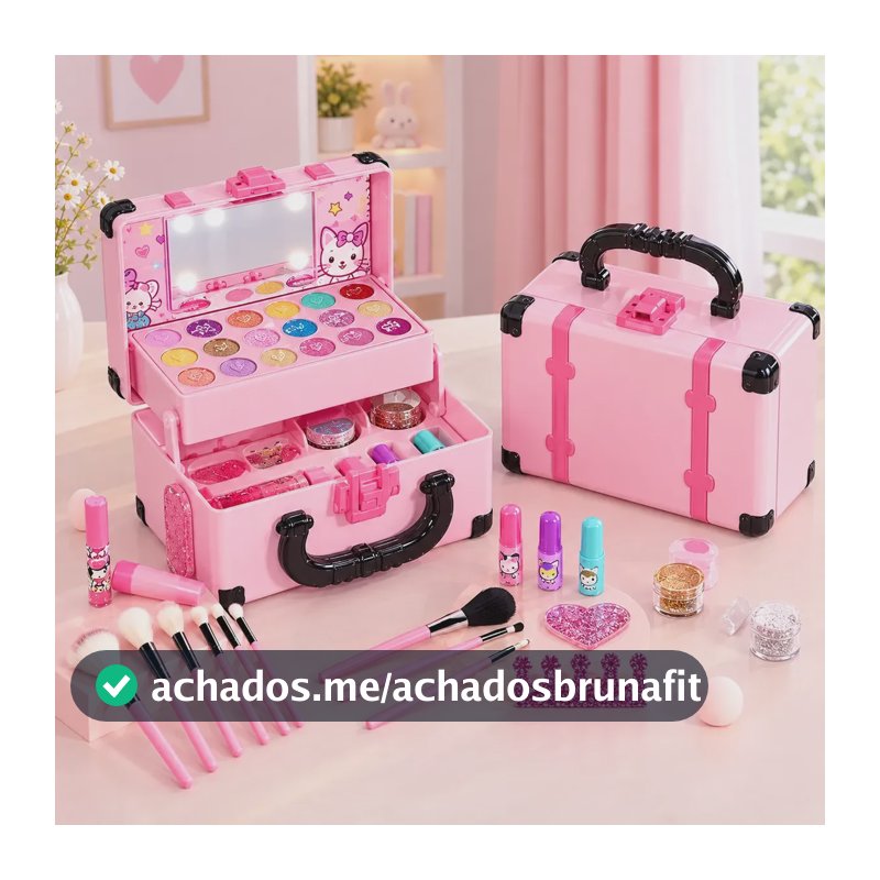 Bolsa De Cosméticos Lavável 32 Em 1 Para Crianças