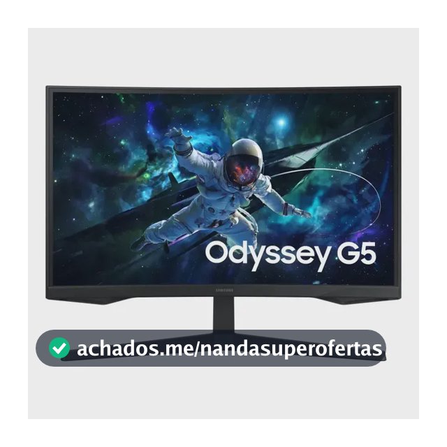 Monitor Gamer Samsung Odyssey G5, 27 , Qhd, 165hz Cor Preto
